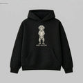 Bird vector monkey oversized hoodie black