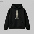 Bird vector monkey oversized hoodie black