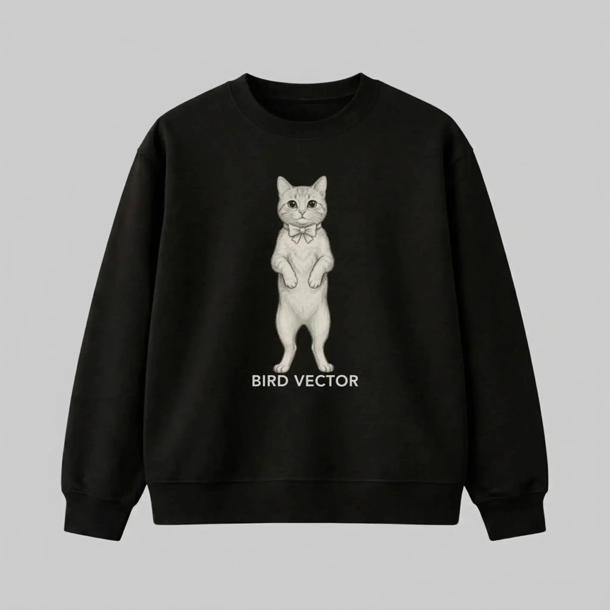 Anatomical cat specimen graphic printed on a black heavy weight oversized Sweatshirt