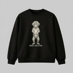 Anatomical monkey specimen graphic printed on a black heavy weight oversized Sweatshirt